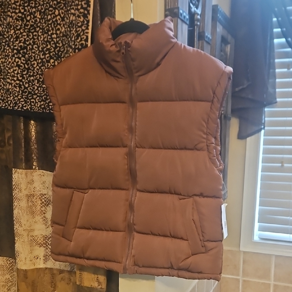 Women's Quilted Tan Vest